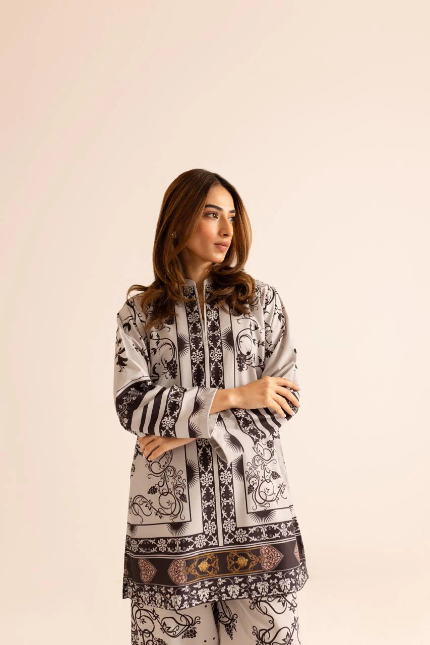 Stylish Printed 2Pcs Suit