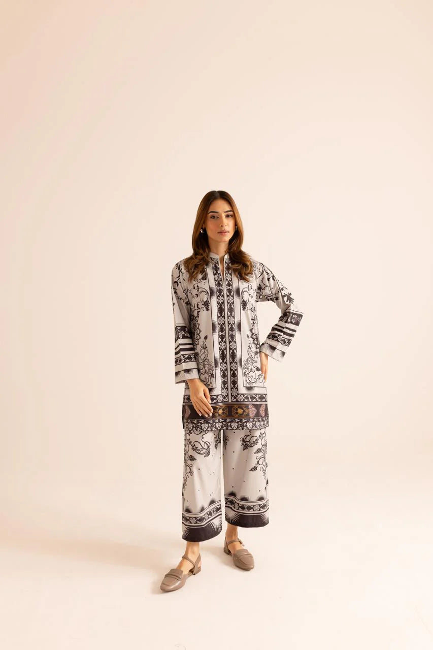 Stylish Printed 2Pcs Suit
