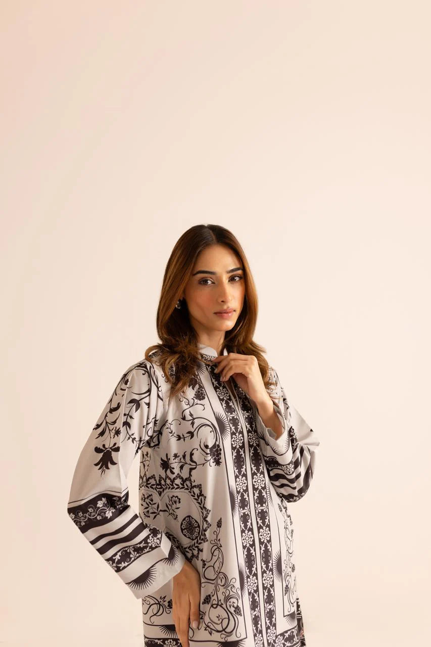 Stylish Printed 2Pcs Suit