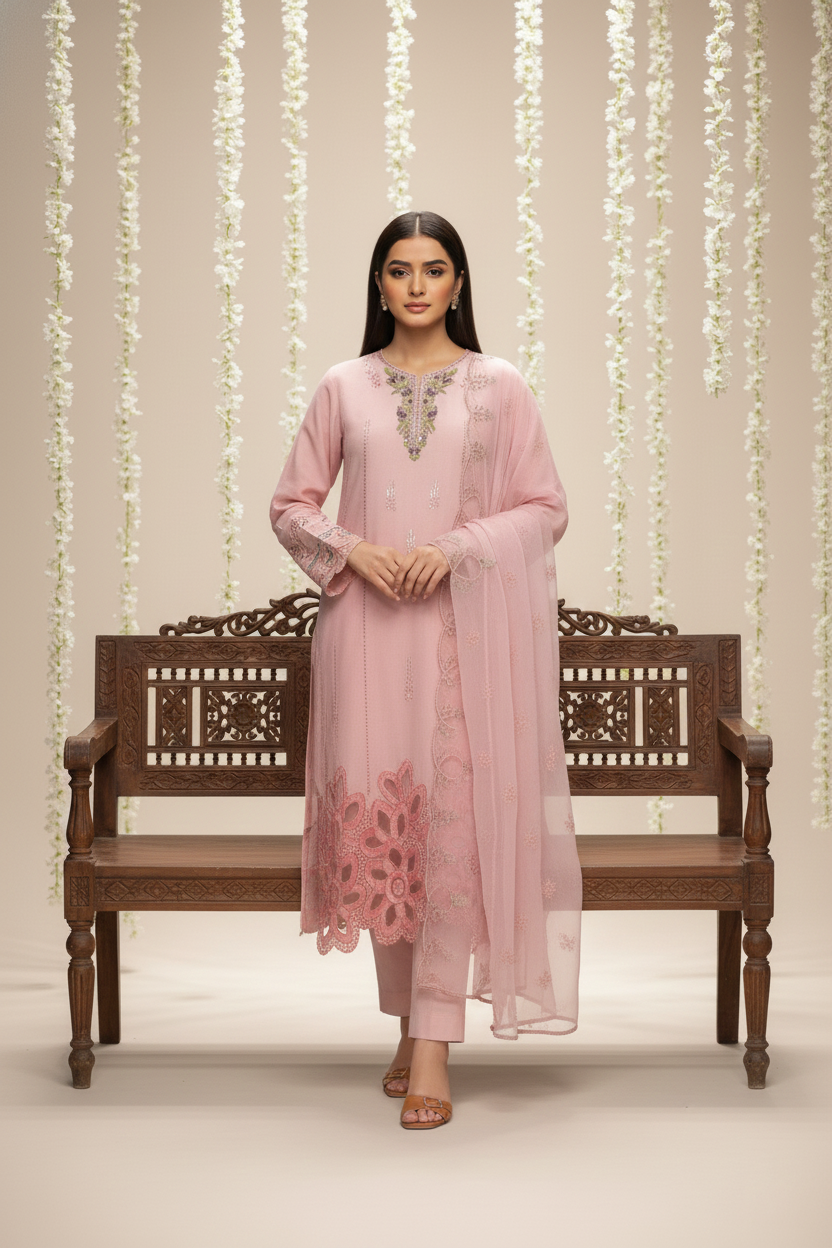 Traditional Elegance Unstitched 3-Piece Suit