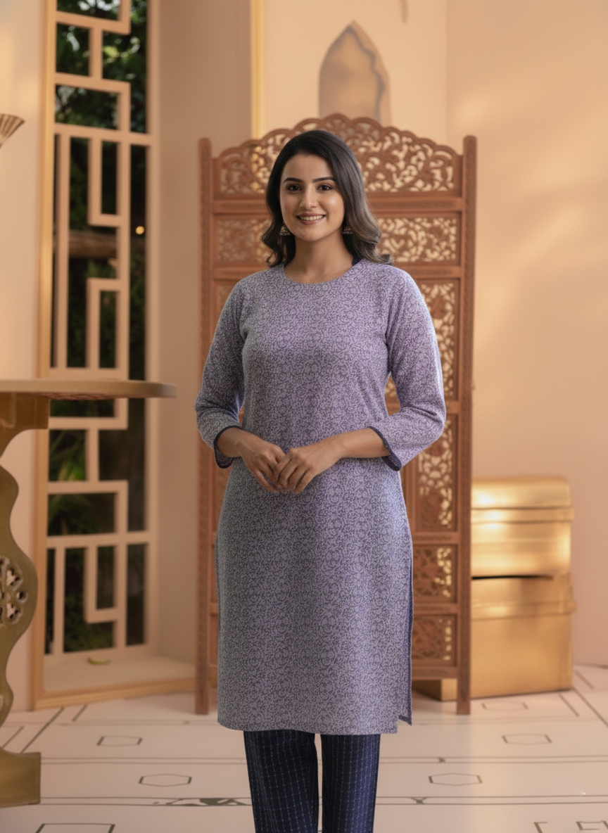 Ready-to-Wear 2-Piece Printed Kurta and Pants Set