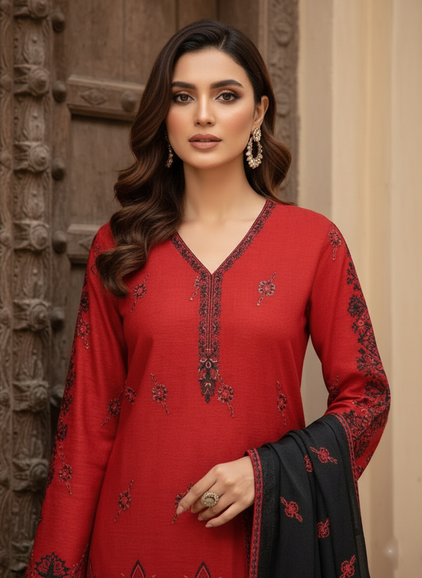 Desi Grace Unstitched 3-Piece Outfit for Women