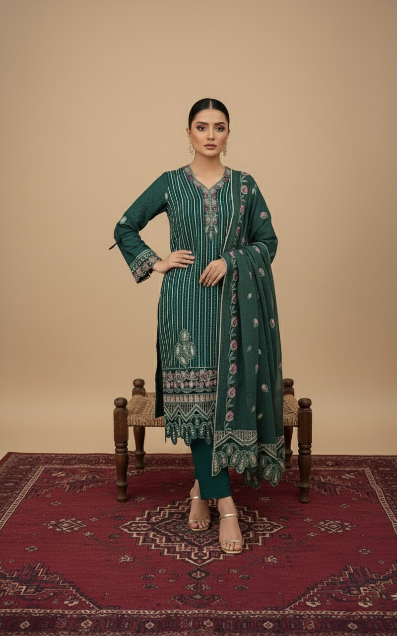 Elegant Aura Unstitched 3-Piece Suit for Women