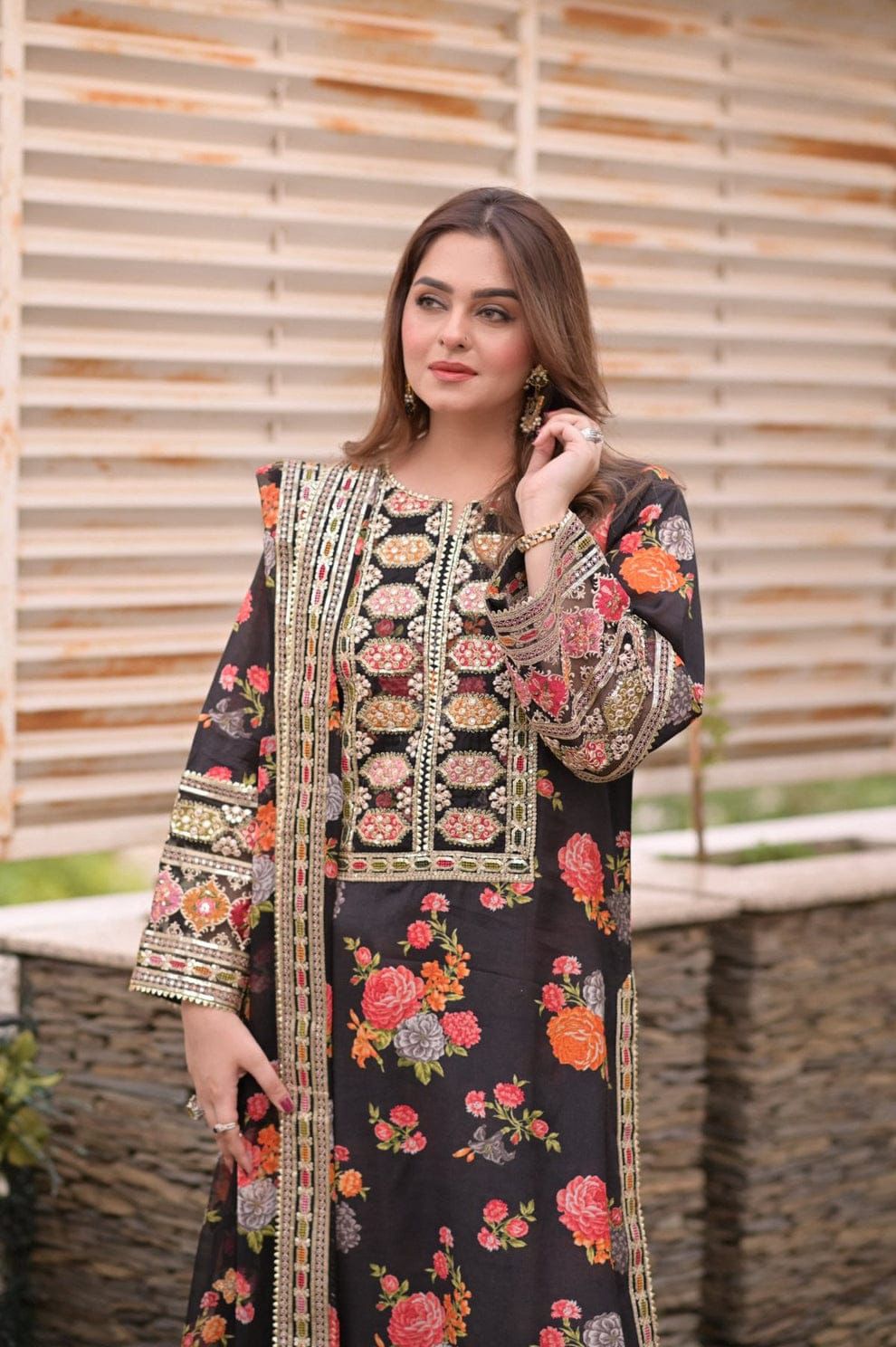 Luxury Silk Lawn Embroidered  Collection Digital Printed 3 Piece