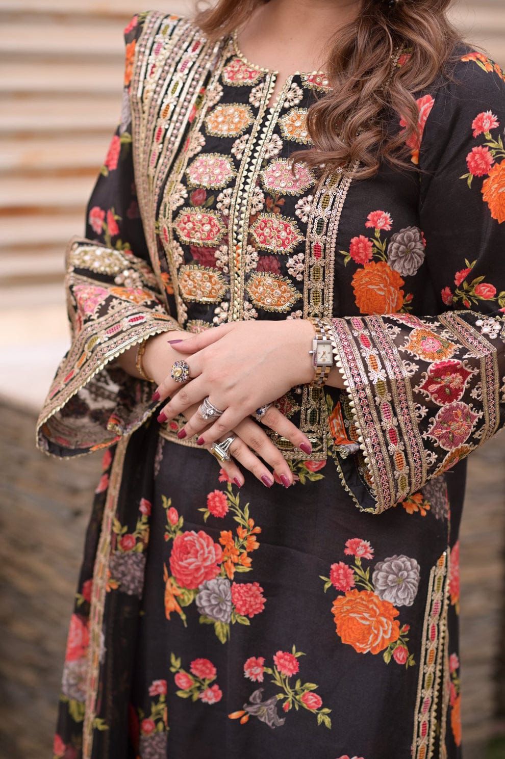 Luxury Silk Lawn Embroidered  Collection Digital Printed 3 Piece