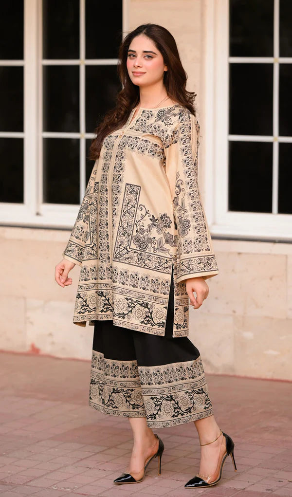 2pc suit cord set digital printed design for women