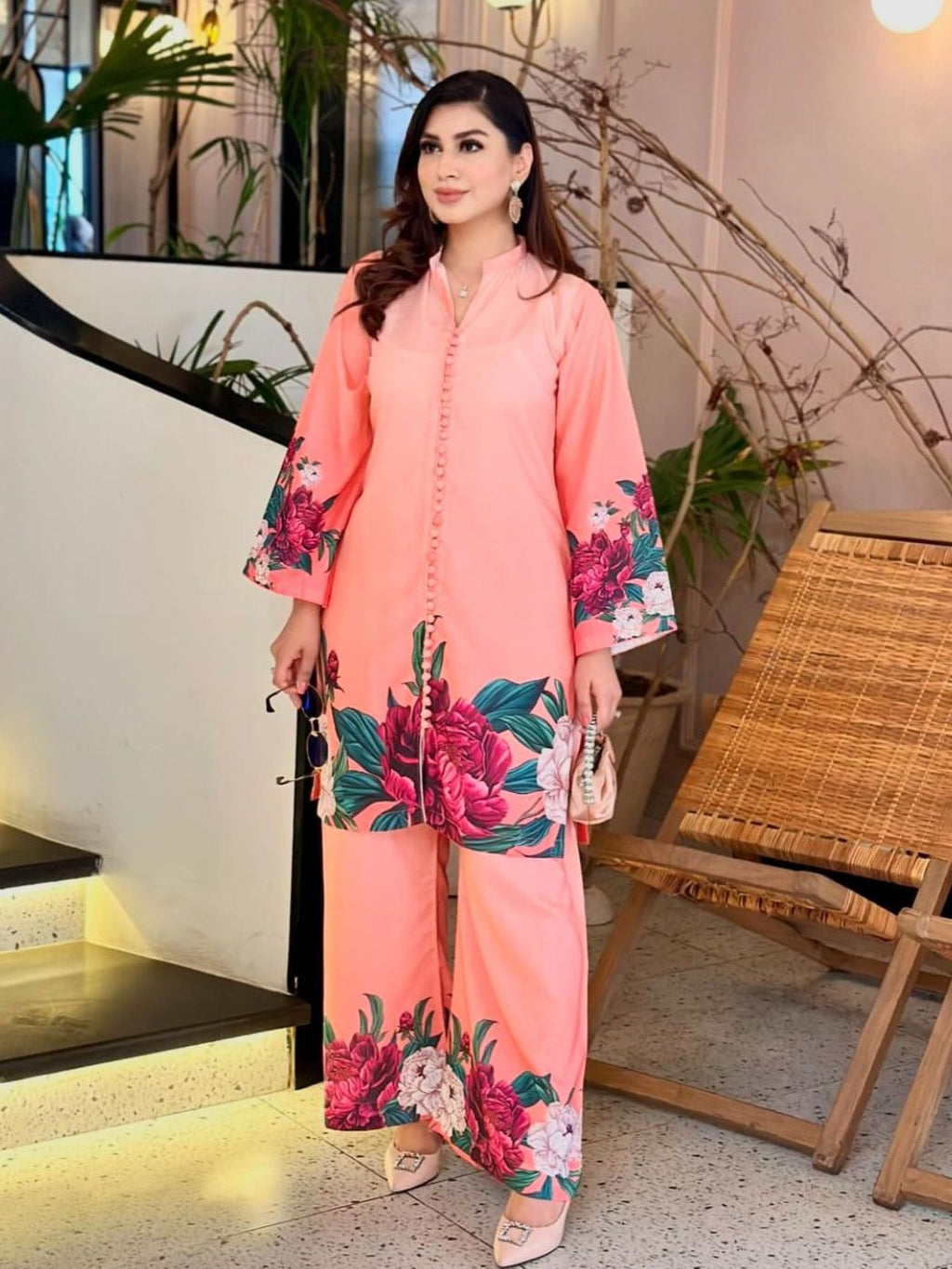 Elegent Flower Print Dress