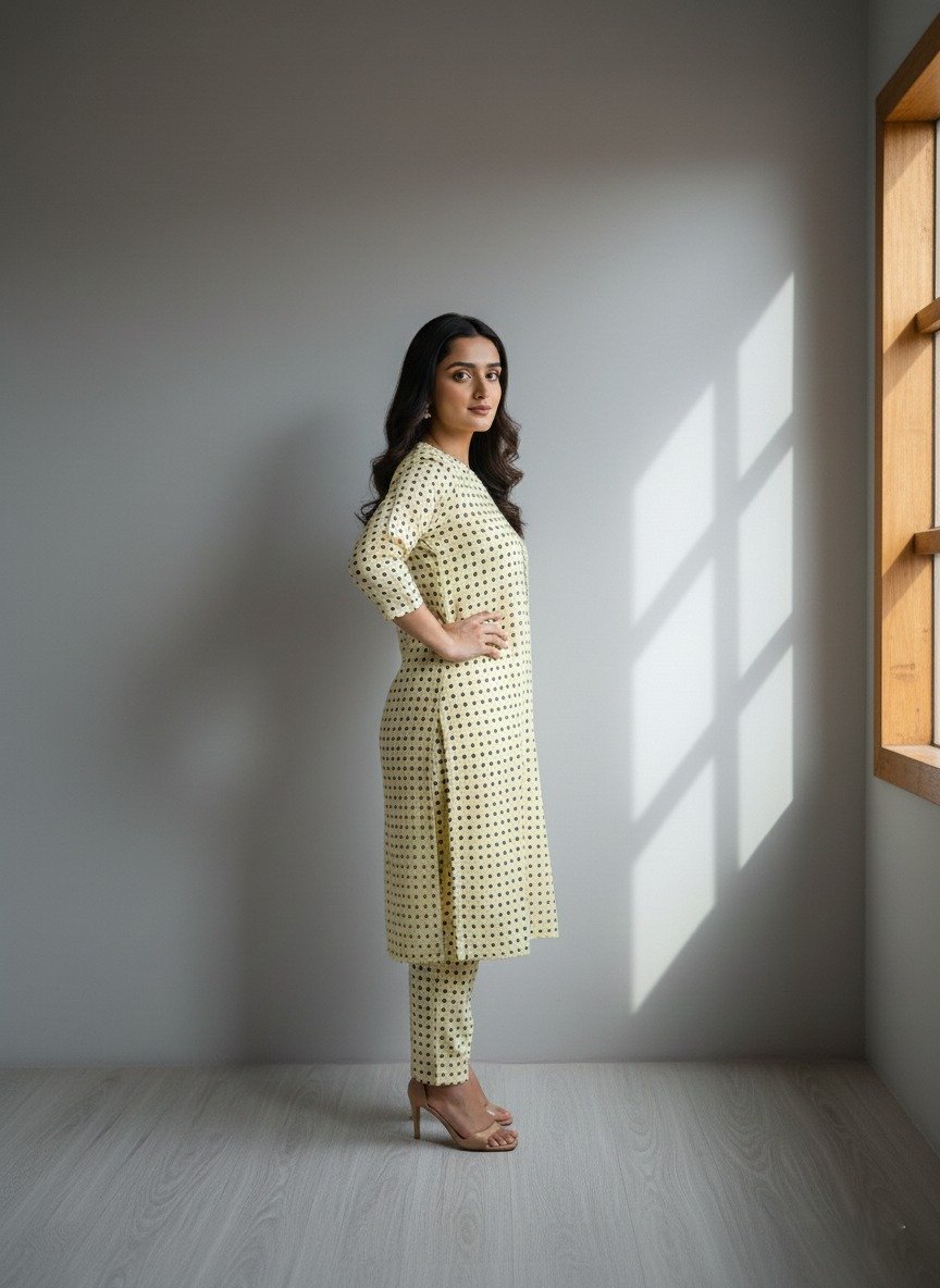 Ready-to-Wear Pastel Yellow Kurta Set