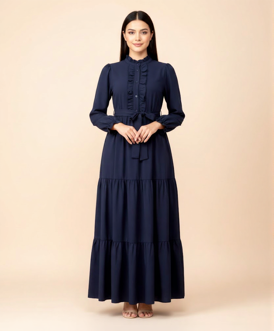 Stitched Stylish Panel Long Frocks for Girl - Casual Frocks for Women