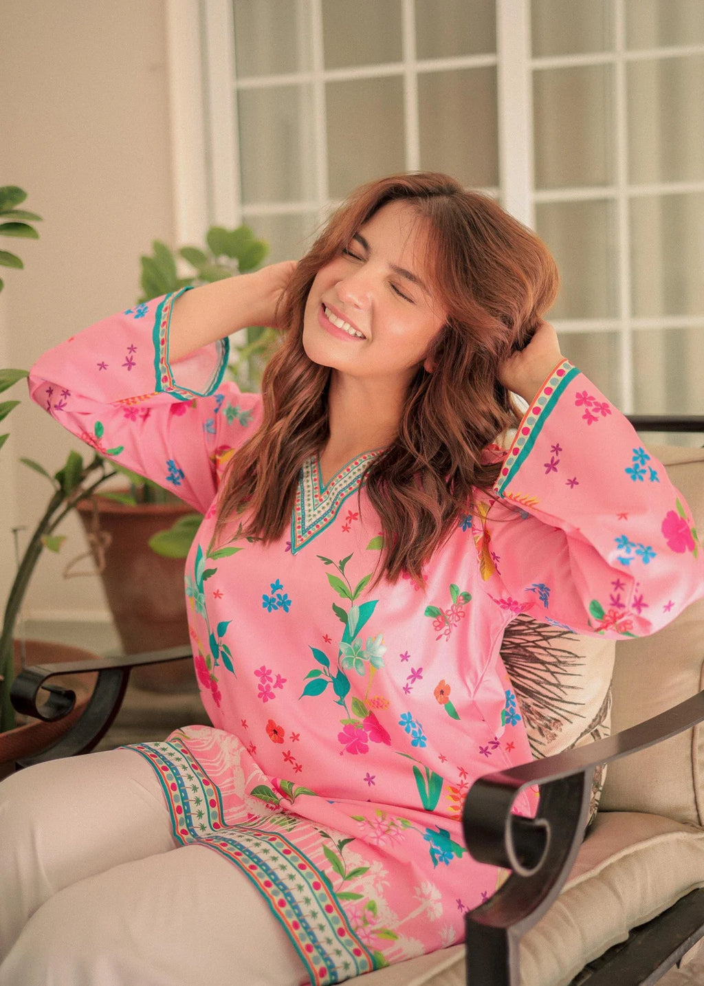 Elegant printed front & back cord set ( 2Pcs )