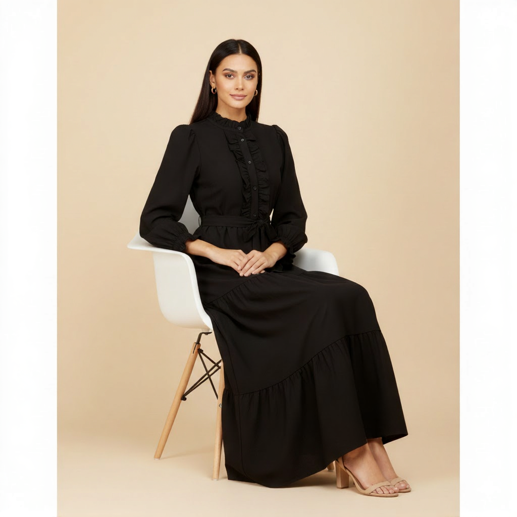 Stitched Stylish Panel Long Frocks for Girl - Casual Frocks for Women