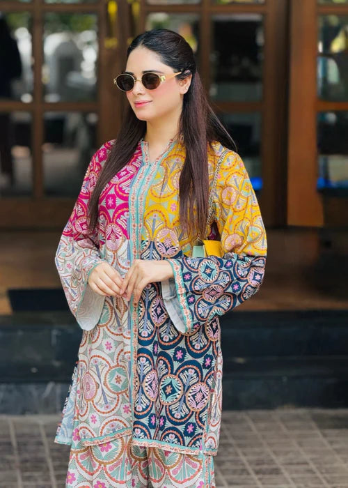 2 Piece Silky Lawn Suit