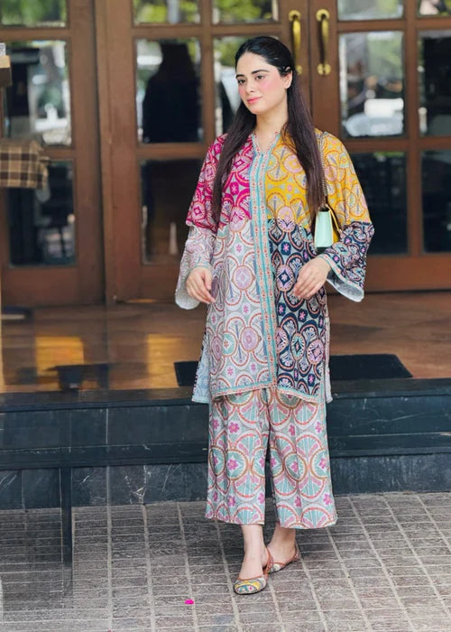 2 Piece Silky Lawn Suit