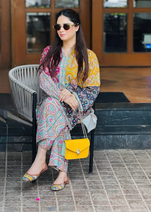 2 Piece Silky Lawn Suit