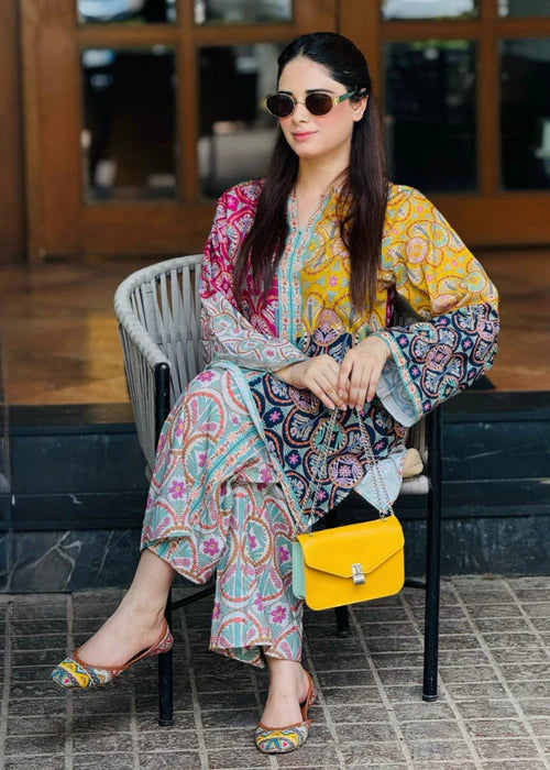 2 Piece Silky Lawn Suit