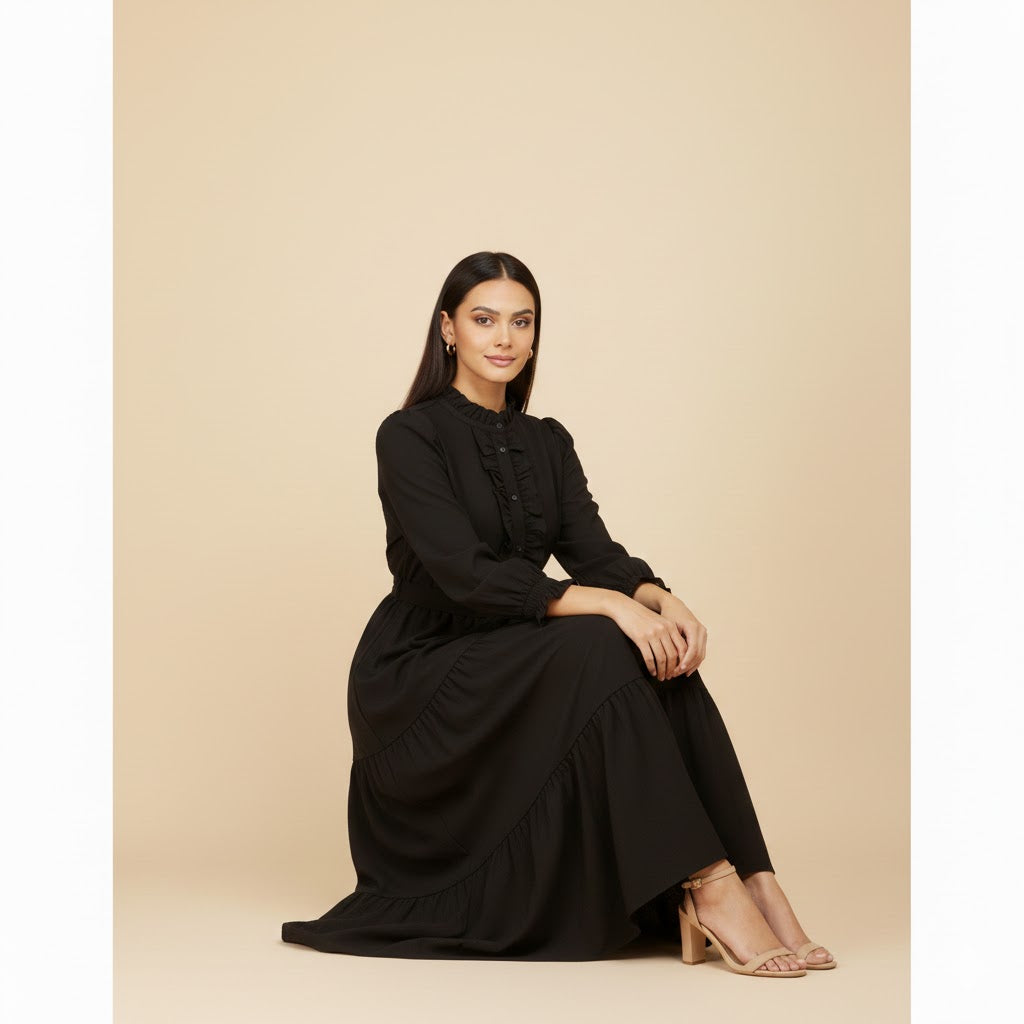 Stitched Stylish Panel Long Frocks for Girl - Casual Frocks for Women